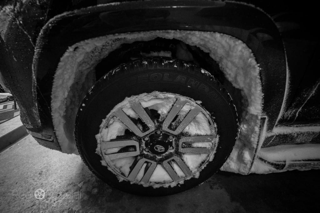 Massive Snow Storm in Lexington 8 My wheel well collected some snow on our little adventure!