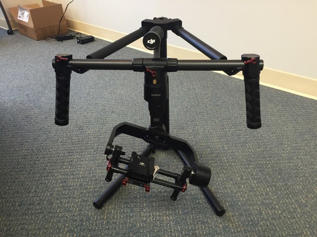 The DJI Ronin-M stand is very easy to use and extremely sturdy.