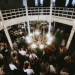 round barn reception dancing