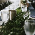 barn wedding place settings